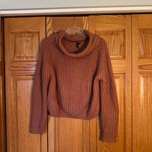 Cozy Brown Knit Sweater | Size M